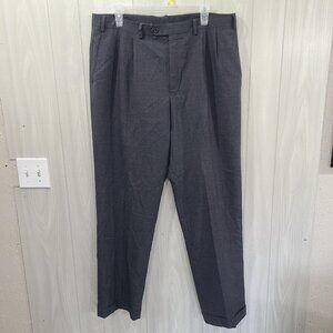 Lauren Ralph Lauren Mens Wool Blend Dress Pants Size 38x32 Gray Cuffed business